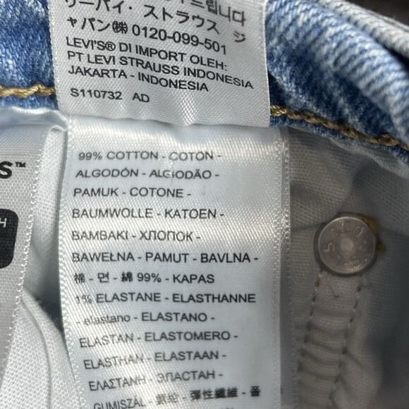 Levis Wedgie Straight Jeans Womens Size 24 Blue High Rise Button Fly Stretch - Picture 15 of 16